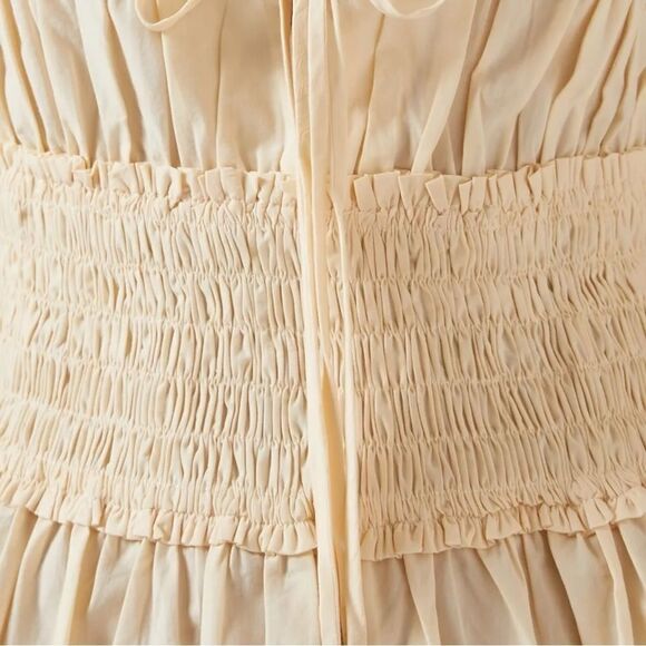 Pinkfilosofy Vidal Mini Dress in Ecru Cream, Size Large - Picture 7 of 10